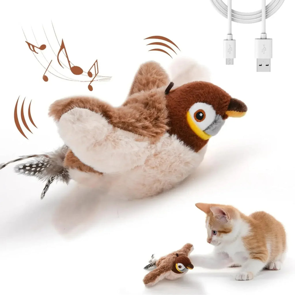 Interactive Catnip Toy with Bird Sounds