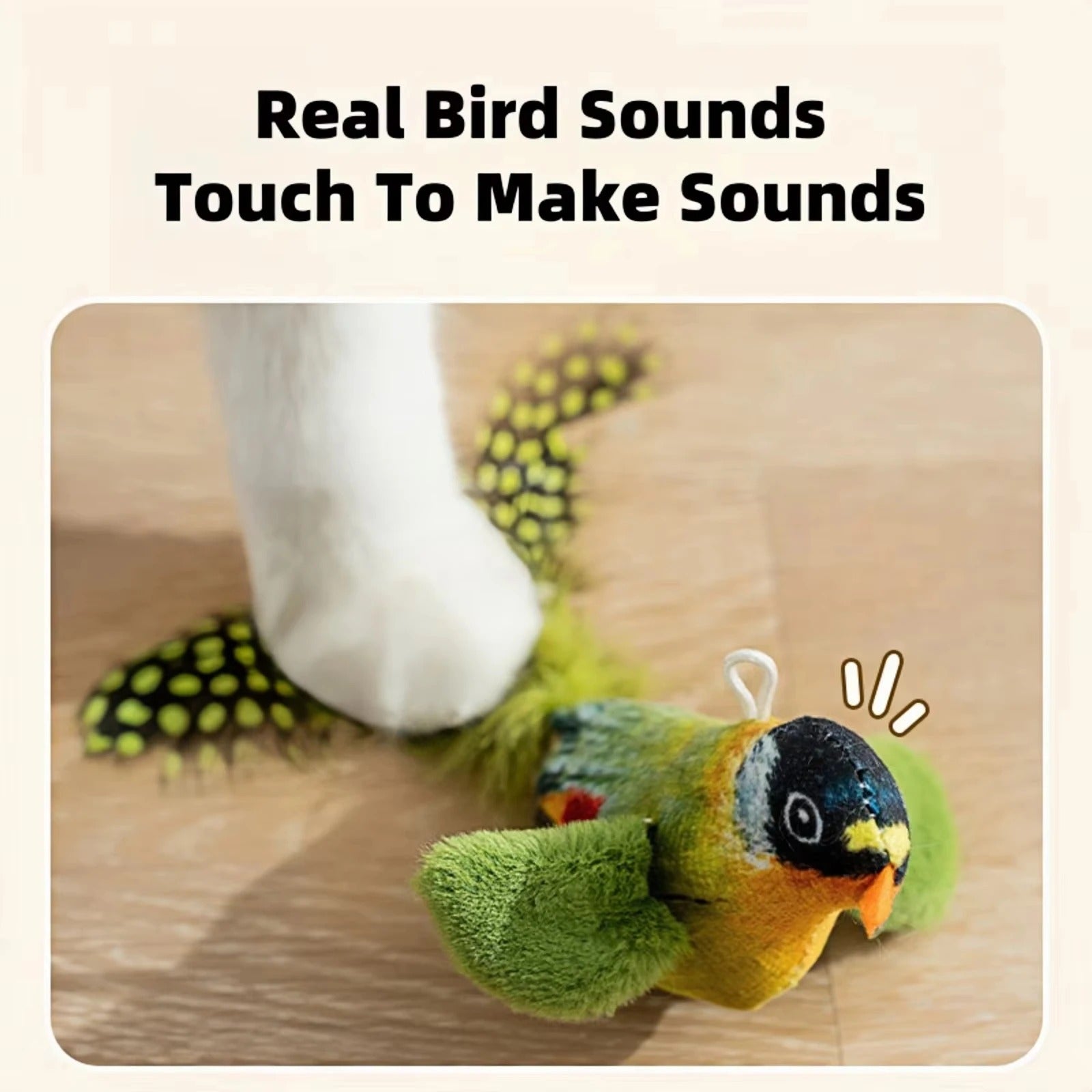 Interactive Catnip Toy with Bird Sounds