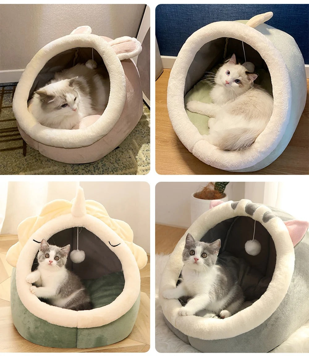Cozy Cave Cat Bed – Foldable, Washable & Perfect for Deep Sleep